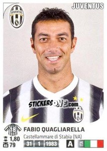 Sticker Fabio Quagliarella - Calciatori 2011-2012 - Panini