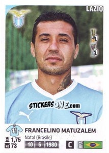 Sticker Francelino Matuzalem - Calciatori 2011-2012 - Panini