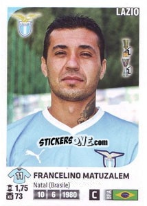 Cromo Francelino Matuzalem - Calciatori 2011-2012 - Panini