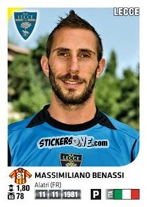 Figurina Massimiliano Benassi - Calciatori 2011-2012 - Panini
