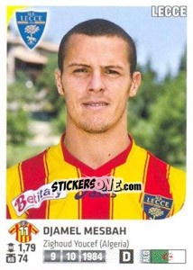 Figurina Djamel Mesbah - Calciatori 2011-2012 - Panini