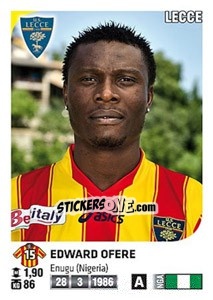 Sticker Edward Ofere - Calciatori 2011-2012 n. 288 - Panini