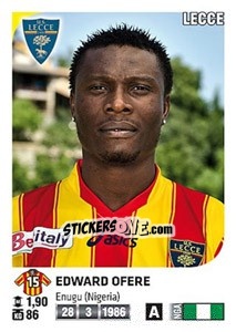 Sticker Edward Ofere - Calciatori 2011-2012 - Panini