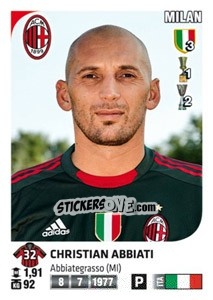 Sticker Christian Abbiati - Calciatori 2011-2012 n. 290 - Panini
