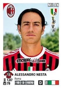 Sticker Alessandro Nesta - Calciatori 2011-2012 n. 292 - Panini