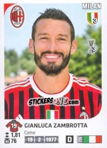 Sticker Gianluca Zambrotta - Calciatori 2011-2012 n. 300 - Panini