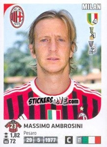 Sticker Massimo Ambrosini - Calciatori 2011-2012 n. 301 - Panini