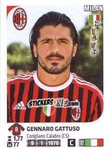 Sticker Gennaro Gattuso - Calciatori 2011-2012 n. 302 - Panini
