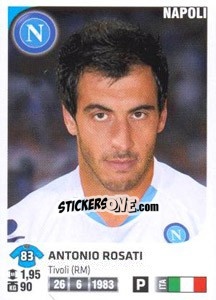 Sticker Antonio Rosati - Calciatori 2011-2012 n. 315 - Panini