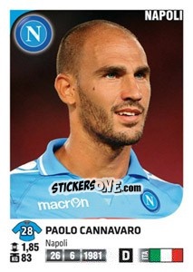Sticker Paolo Cannavaro - Calciatori 2011-2012 n. 316 - Panini