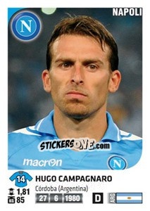 Cromo Hugo Campagnaro - Calciatori 2011-2012 - Panini