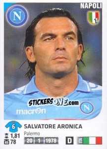 Sticker Salvatore Aronica - Calciatori 2011-2012 - Panini