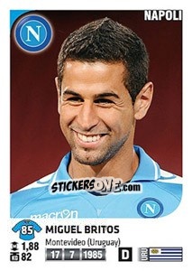 Sticker Miguel Britos - Calciatori 2011-2012 - Panini