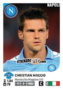 Sticker Christian Maggio - Calciatori 2011-2012 n. 326 - Panini