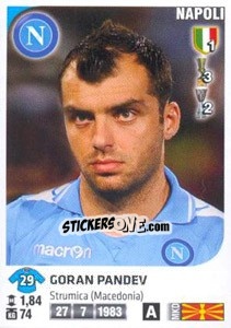 Sticker Goran Pandev - Calciatori 2011-2012 n. 334 - Panini