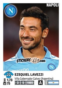 Sticker Ezequiel Lavezzi - Calciatori 2011-2012 n. 335 - Panini