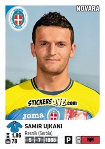 Cromo Samir Ujkani - Calciatori 2011-2012 - Panini