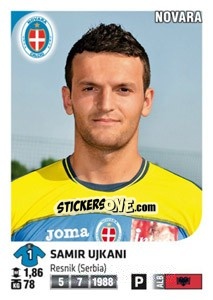 Figurina Samir Ujkani - Calciatori 2011-2012 - Panini