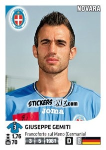Cromo Giuseppe Gemiti - Calciatori 2011-2012 - Panini