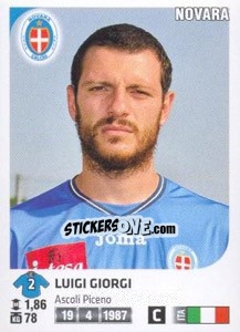 Sticker Luigi Giorgi - Calciatori 2011-2012 n. 349 - Panini