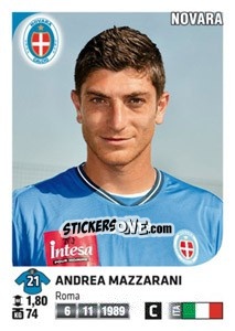 Sticker Andrea Mazzarani - Calciatori 2011-2012 - Panini