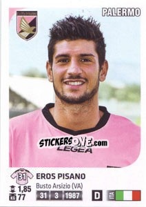 Sticker Eros Pisano - Calciatori 2011-2012 n. 370 - Panini