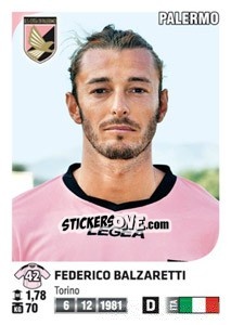 Sticker Federico Balzaretti - Calciatori 2011-2012 n. 372 - Panini