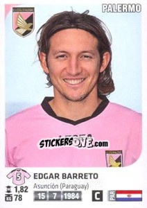 Sticker Edgar Barreto - Calciatori 2011-2012 n. 379 - Panini