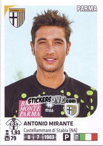 Sticker Antonio Mirante - Calciatori 2011-2012 n. 386 - Panini