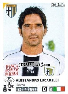 Sticker Alessandro Lucarelli - Calciatori 2011-2012 n. 388 - Panini