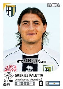 Sticker Gabriel Paletta - Calciatori 2011-2012 - Panini