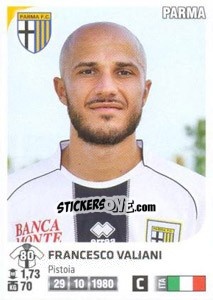 Sticker Francesco Valiani - Calciatori 2011-2012 - Panini