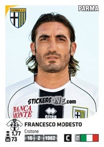 Sticker Francesco Modesto - Calciatori 2011-2012 n. 402 - Panini