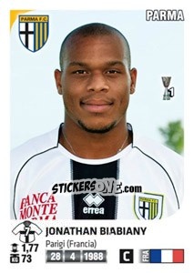 Sticker Jonathan Biabiany - Calciatori 2011-2012 - Panini