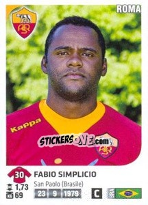 Sticker Fabio Simplicio - Calciatori 2011-2012 - Panini