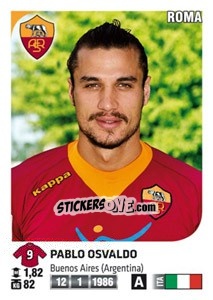 Sticker Pablo Osvaldo - Calciatori 2011-2012 n. 430 - Panini