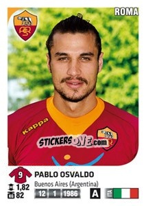 Figurina Pablo Osvaldo - Calciatori 2011-2012 - Panini