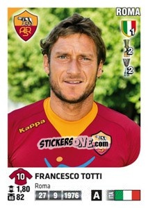 Sticker Francesco Totti - Calciatori 2011-2012 n. 432 - Panini