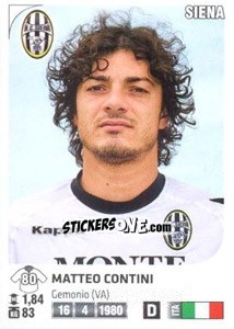 Sticker Matteo Contini - Calciatori 2011-2012 n. 442 - Panini
