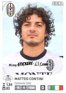 Figurina Matteo Contini - Calciatori 2011-2012 - Panini