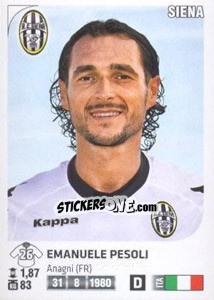 Cromo Emanuele Pesoli - Calciatori 2011-2012 - Panini