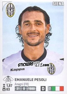 Sticker Emanuele Pesoli - Calciatori 2011-2012 n. 445 - Panini