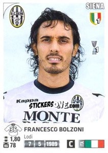 Cromo Francesco Bolzoni - Calciatori 2011-2012 - Panini