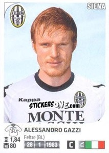 Cromo Alessandro Gazzi - Calciatori 2011-2012 - Panini