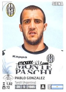 Sticker Pablo Gonzalez - Calciatori 2011-2012 - Panini
