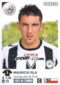 Sticker Mauricio Isla - Calciatori 2011-2012 n. 472 - Panini