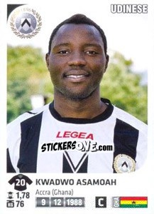 Figurina Kwadwo Asamoah - Calciatori 2011-2012 - Panini