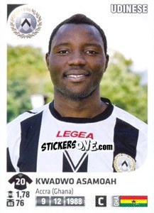 Sticker Kwadwo Asamoah - Calciatori 2011-2012 n. 473 - Panini