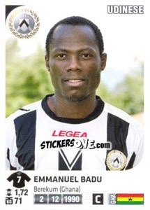 Cromo Emmanuel Badu - Calciatori 2011-2012 - Panini