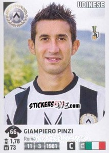 Sticker Giampiero Pinzi - Calciatori 2011-2012 n. 475 - Panini